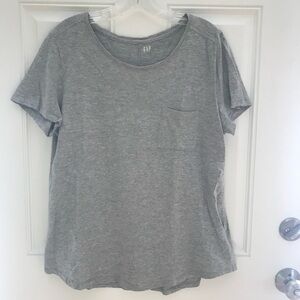 GAP Loose Slub-Knit Easy Pocket T-Shirt *Heather Gray*